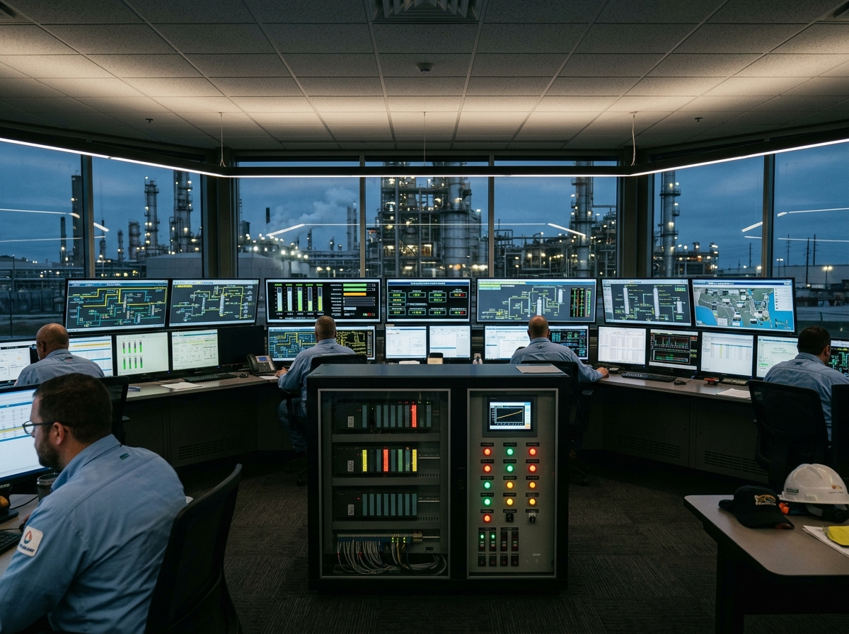 Refinery PLC Control Panel — Automation System